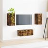 vidaXL TV Cabinet Set Wall-mounted 2 pcs Smoked Oak Engineered Wood