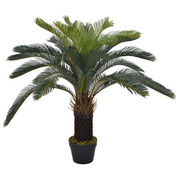 vidaXL Artificial Plant Cycas Palm with Pot Green 90 cm
