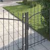 vidaXL Garden Gate Steel 2x4 m Black