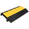 vidaXL Cable Protector Ramp with 2 Channels 90 cm Rubber