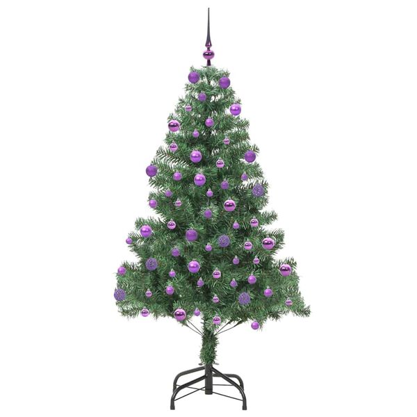 vidaXL Christmas Tree with 300 LEDs with Stand Green 180 cm PVC