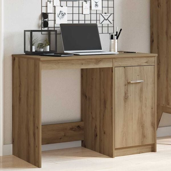 vidaXL Desk Artisan Oak 100x50x76 cm Engineered Wood