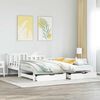 vidaXL Daybed with Trundle and Drawers without Mattress White 90x200 cm