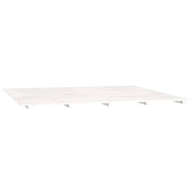 vidaXL Bed Frame White 160x200 cm Solid Wood Pine