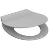 SCH&Uuml;TTE Duroplast Toilet Seat with Soft-Close SLIM GREY Grey
