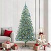 vidaXL Artificial Christmas Tree Snow Flocked with LED Light 210 cm