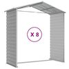 vidaXL Garden Shed Light Grey 191x725x198 cm Galvanised Steel