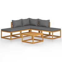 vidaXL 6 Piece Garden Lounge Set with Cushions Solid Wood Acacia (UK/IE/FI/NO only)