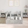 vidaXL Bed Frame Concrete grey 120 x 190 cm Engineered wood