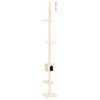 vidaXL Floor to Ceiling Cat Tree Cream 250.5-276.5 cm