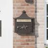 vidaXL Wall Mounted Mailbox Bronze 40.5 x 16 x 45 cm Cast Aluminum