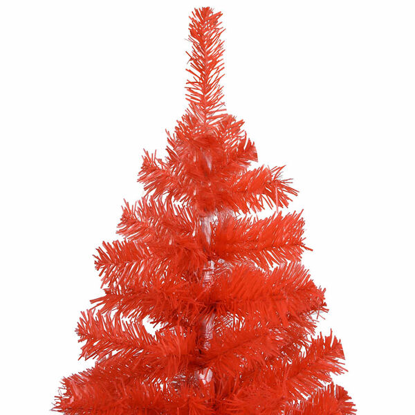 vidaXL Artificial Pre-lit Christmas Tree with Ball Set Red 210 cm PVC