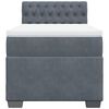 vidaXL Box Spring Bed with Mattress Dark Grey 90x200 cm Velvet