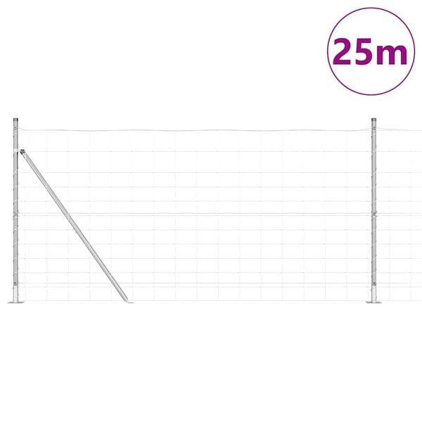 vidaXL Fence Post Galvanized 25 x 1.2 m Steel