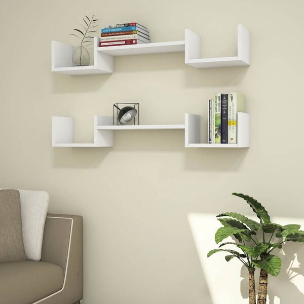Homemania Wall Shelf Life 107.2x22x17cm White