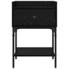 vidaXL Bedside Table Black Oak 40 x 29 x 60 cm Engineered Wood