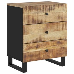 vidaXL Bedside Cabinet 50x33x62 cm Solid Wood Mango&Engineered Wood