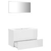 vidaXL Bathroom Furniture Set High Gloss White Engineered Wood