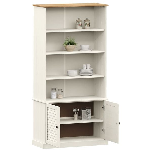 vidaXL Bookcase VIGO White 85x35x170 cm Solid Wood Pine