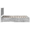 vidaXL Bed Frame Concrete Grey 120 x 200 cm Engineered Wood
