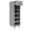 vidaXL Shoe Cabinet Grey Sonoma 30x35x105 cm Engineered Wood
