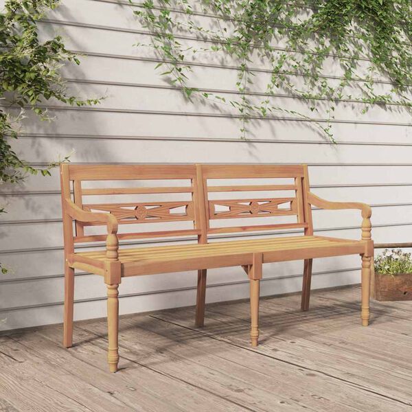 vidaXL Batavia Bench 150 cm Solid Wood Teak
