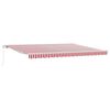 vidaXL Awning Striped Red and white 4.5 x 3.5 m Polyester and metal