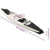 vidaXL Inflatable Kayak Black 424x81x31 cm Polyester