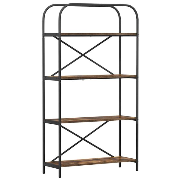 vidaXL Bookshelf Smoked Oak 80 x 30 x 146 cm Engineered wood