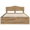 vidaXL Bed Frame Artisian Oak 150 x 200 cm Solid Pine Wood
