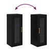vidaXL Wall Mounted Cabinet Black Oak 34.5 x 34 x 90 cm