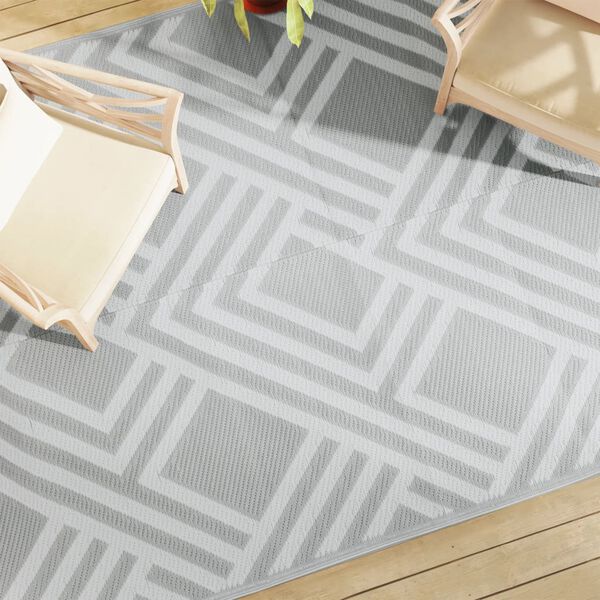 vidaXL Outdoor Carpet ARAKIL Grey 190x290 cm PP