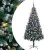 vidaXL Artificial Christmas Tree with 300 LEDs with Stand Green 210 cm
