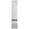 vidaXL Garden Privacy Screen Floral Sliver 32 x 140 cm Stainless steel