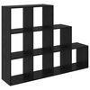 vidaXL Room Divider Bookcase Black Oak 137.5 x 29 x 103.5 cm