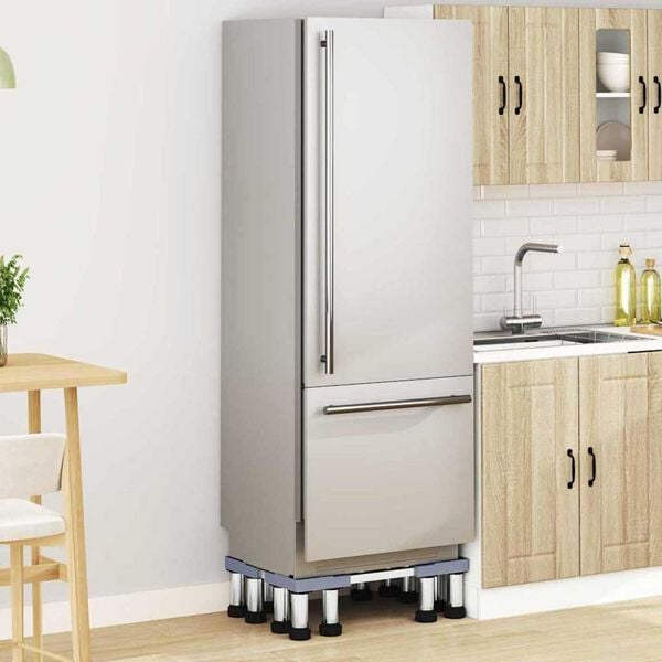 vidaXL Washing Machine Base Manual Grey 67 x 67 x 21.5 cm Metal