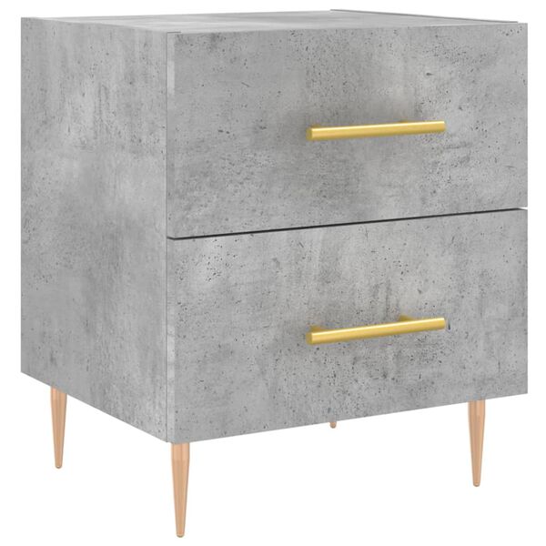 vidaXL Bedside Cabinet Concrete Grey 40x35x47.5 cm Engineered Wood