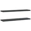 vidaXL Wall Shelves 2 pcs 100x23.5 cm Black Stainless Steel
