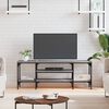 vidaXL TV Cabinet Grey Sonoma 121x35x45 cm Engineered Wood&Iron