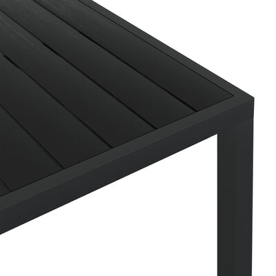 vidaXL Garden Table Black 150x90x74 cm Aluminium and WPC