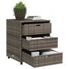 vidaXL Garden Storage Cabinet Grey 55x59x69 cm Poly Rattan