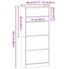 vidaXL Shoe Cabinet Artisan Oak 80 x 21 x 163.5 cm Engineered Wood