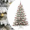 vidaXL Artificial Hinged Christmas Tree White 180 cm PE and PVC