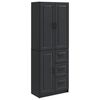 vidaXL Cabinet Set 2 pcs Black Engineered Wood