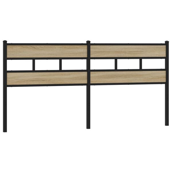 vidaXL Replace Headboard Sonoma Oak 193 cm Iron and Engineered Wood
