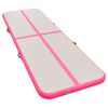 vidaXL Inflatable Gymnastics Mat with Pump 800x100x10 cm PVC Pink