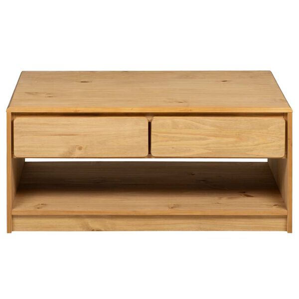 vidaXL Coffee Table SAUDA Oak 99x55x45 cm Solid Wood Pine
