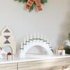 vidaXL Christmas Candle Arch with 10 LED Candles White 47 x 5 x 29 cm