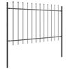 vidaXL Garden Fence 2 pcs Grey 3.4 x 1 m Powder-coated Steel