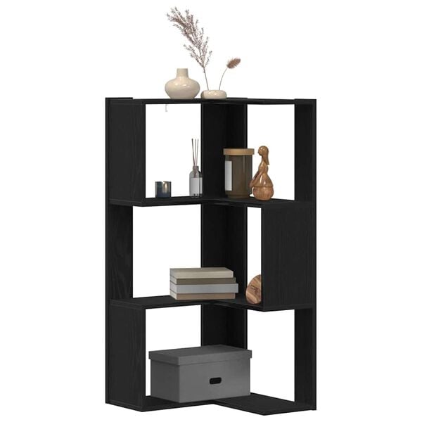 vidaXL Bookcase Black Oak 50 x 50 x102 cm